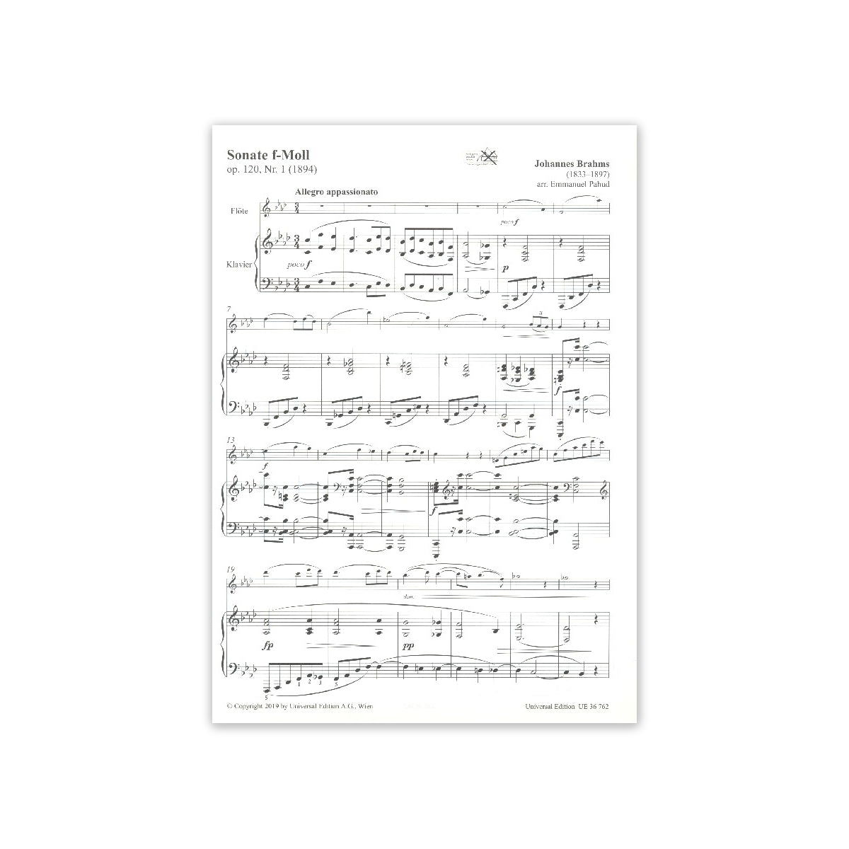 Brahms, Sonate f-Moll op.120 Nr.1 View 1