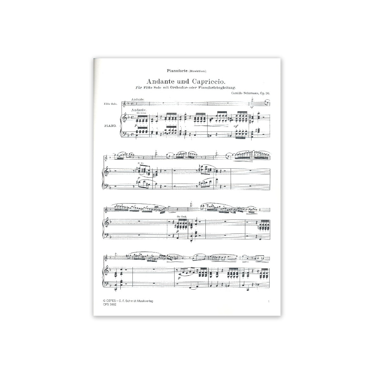 Schumann C., Andante und Capriccio op.36