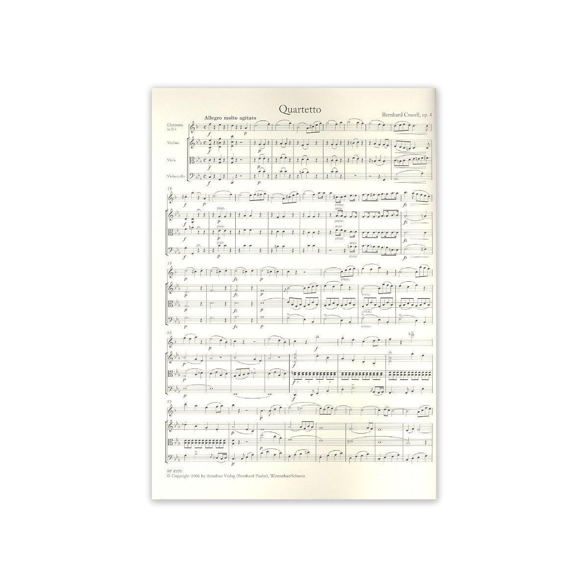 Crusell, Quartett c-Moll op.4 View 1