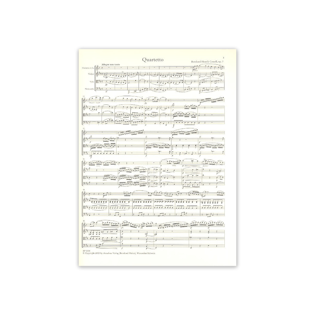 Crusell, Quartett D-Dur op.7 View 1