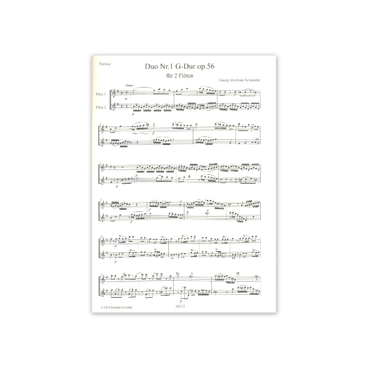 Schneider, Duo G-Dur op.56 Nr.1 View 1
