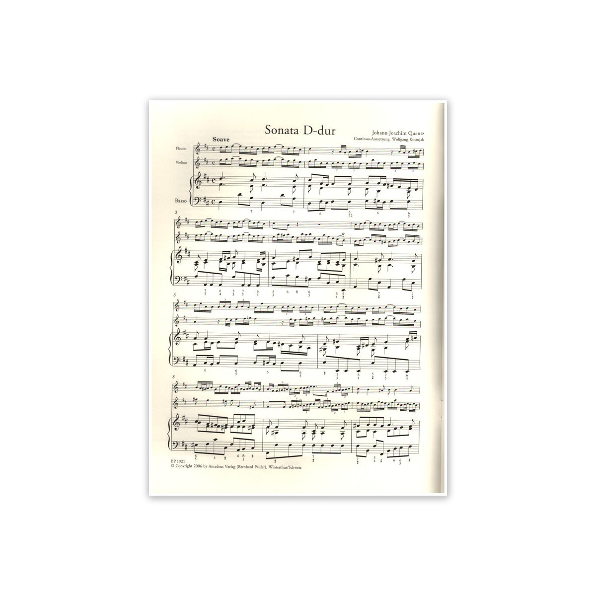 Quantz, Triosonate D-Dur Nr.14 QV2:14 View 1