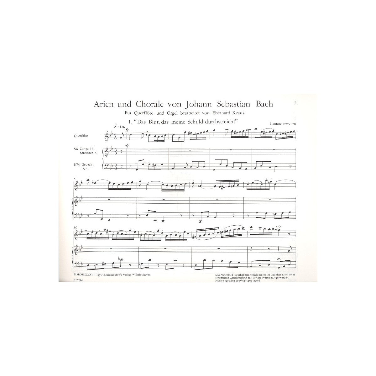 Bach, Arien & Choräle - Flöte & Orgel View 2