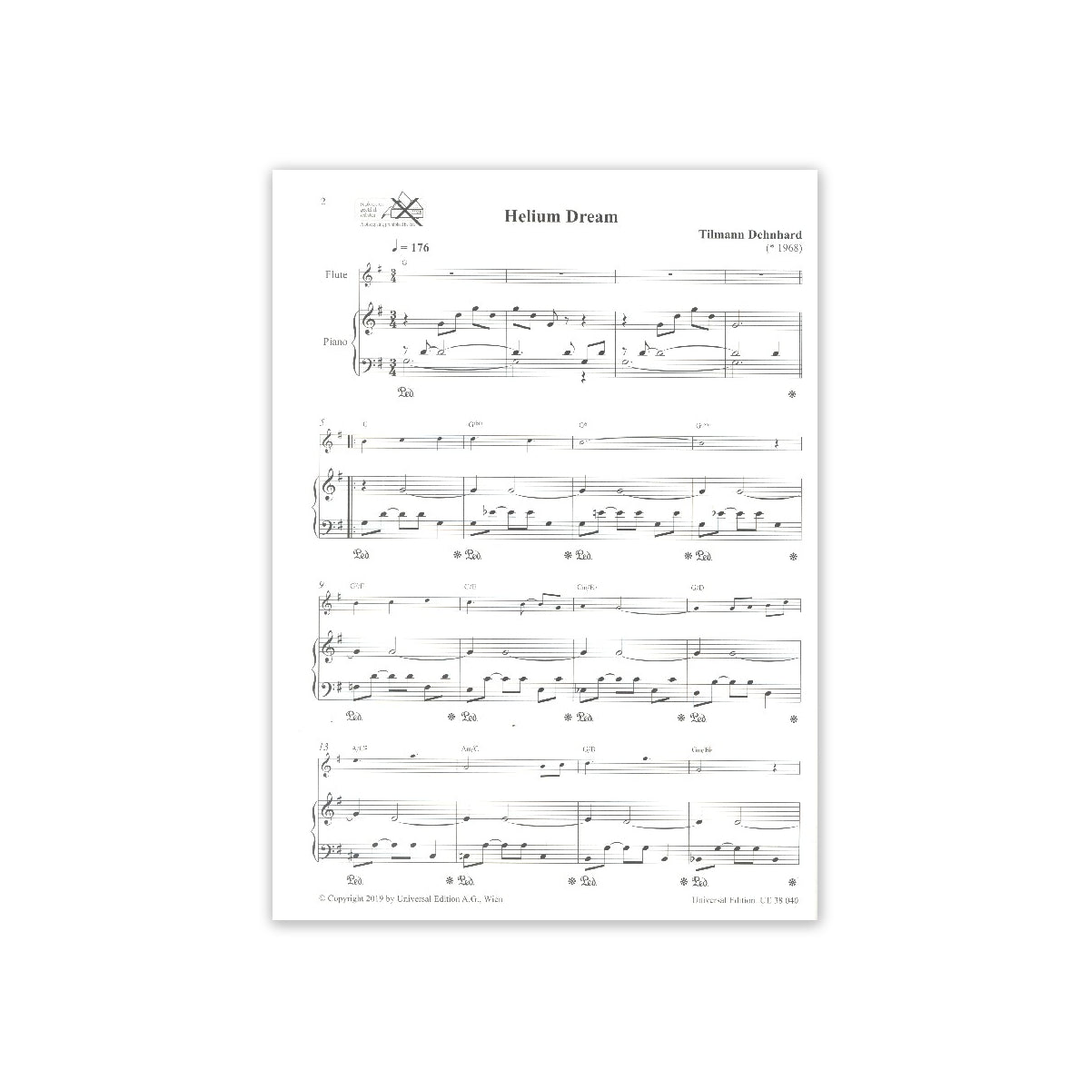 Dehnhard, 16 Miniatures - Flöte & Klav.
