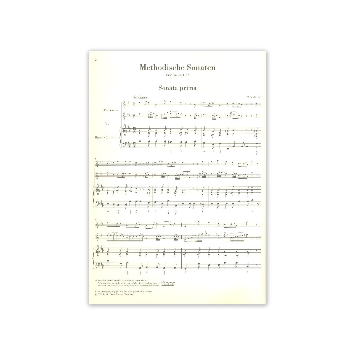 Telemann, Methodische Sonaten 2