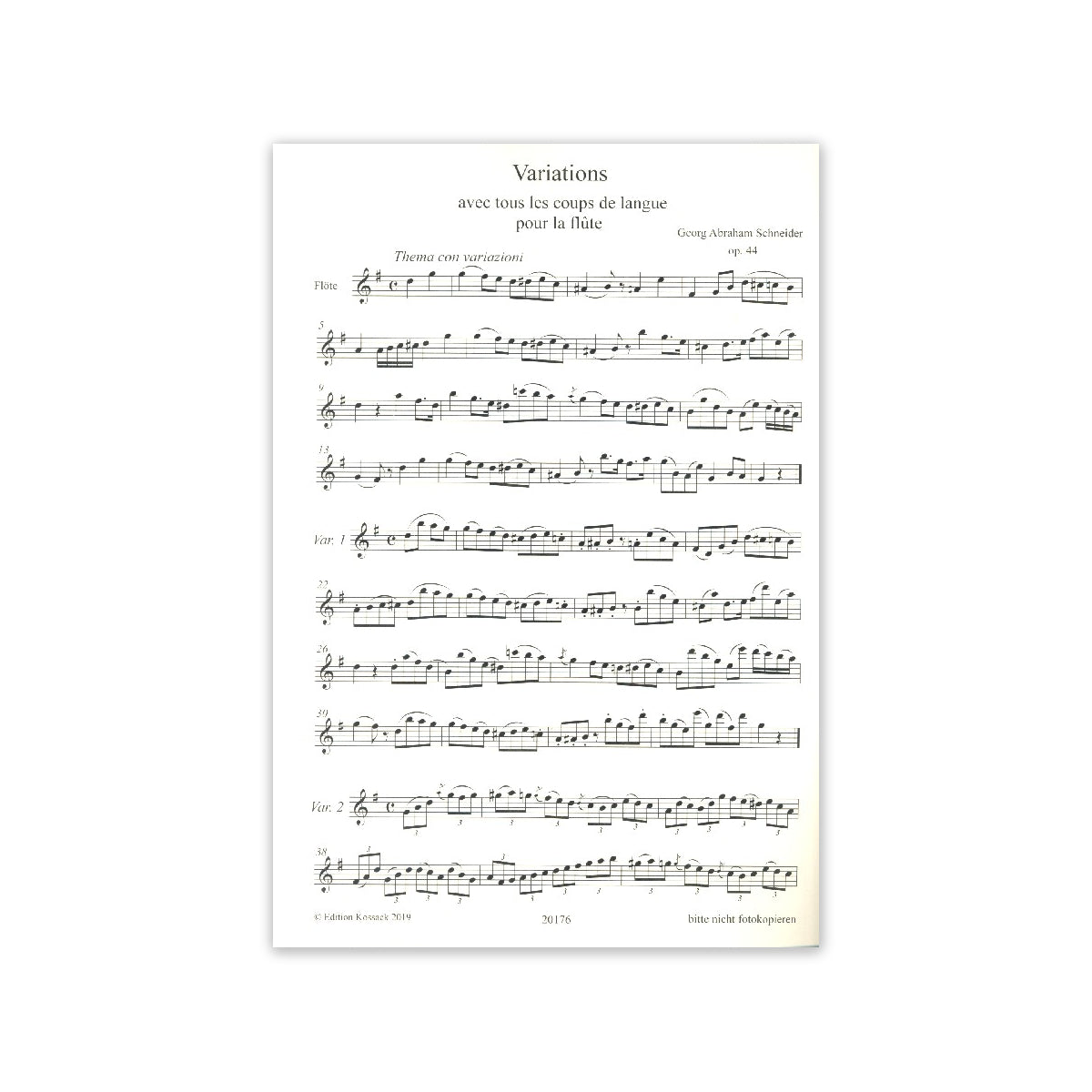 Schneider, 12 Variationen op.44