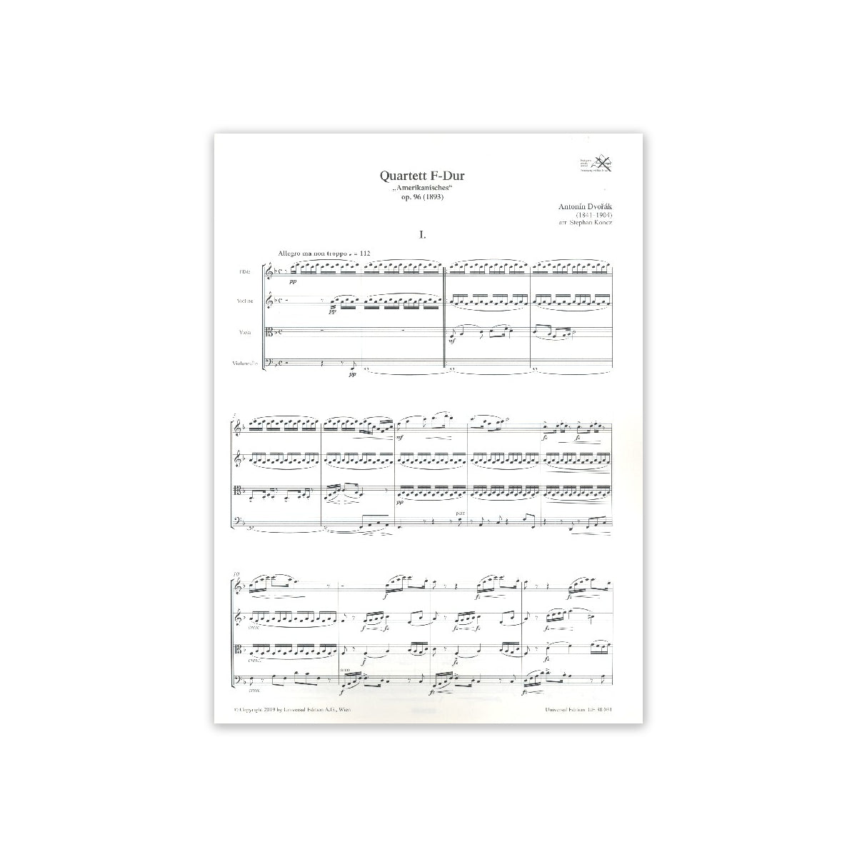 Dvorak, Quartett F-Dur op.96 - Partitur