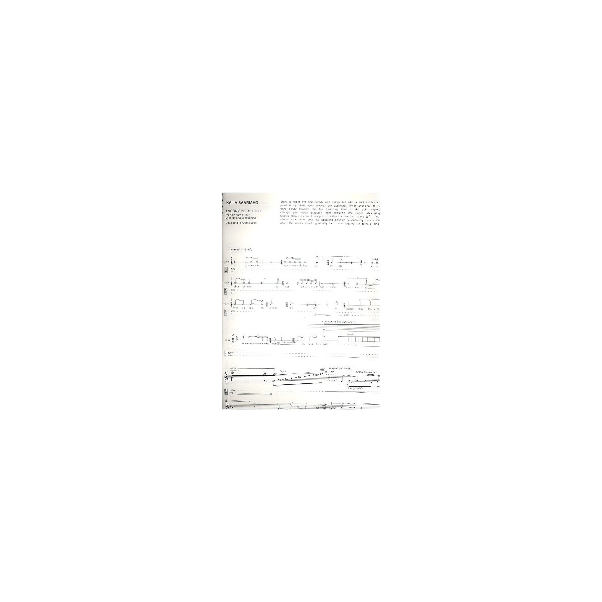 Saariaho, Laconisme de l aile View 1
