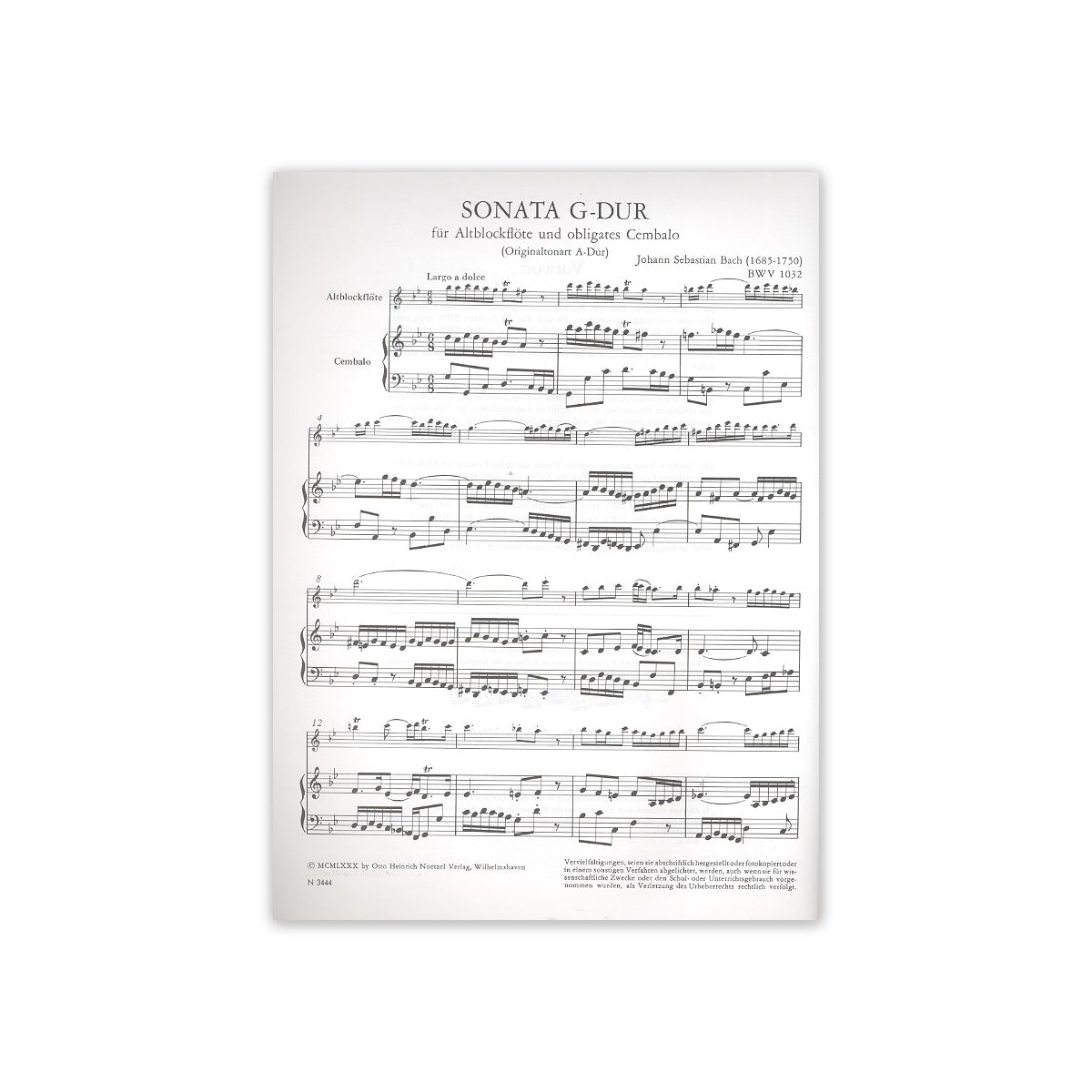 Bach, Sonate G-Dur