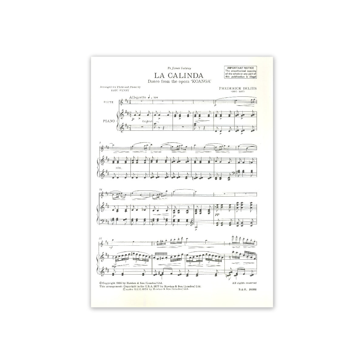 Delius, La Calinda / Air and and dance