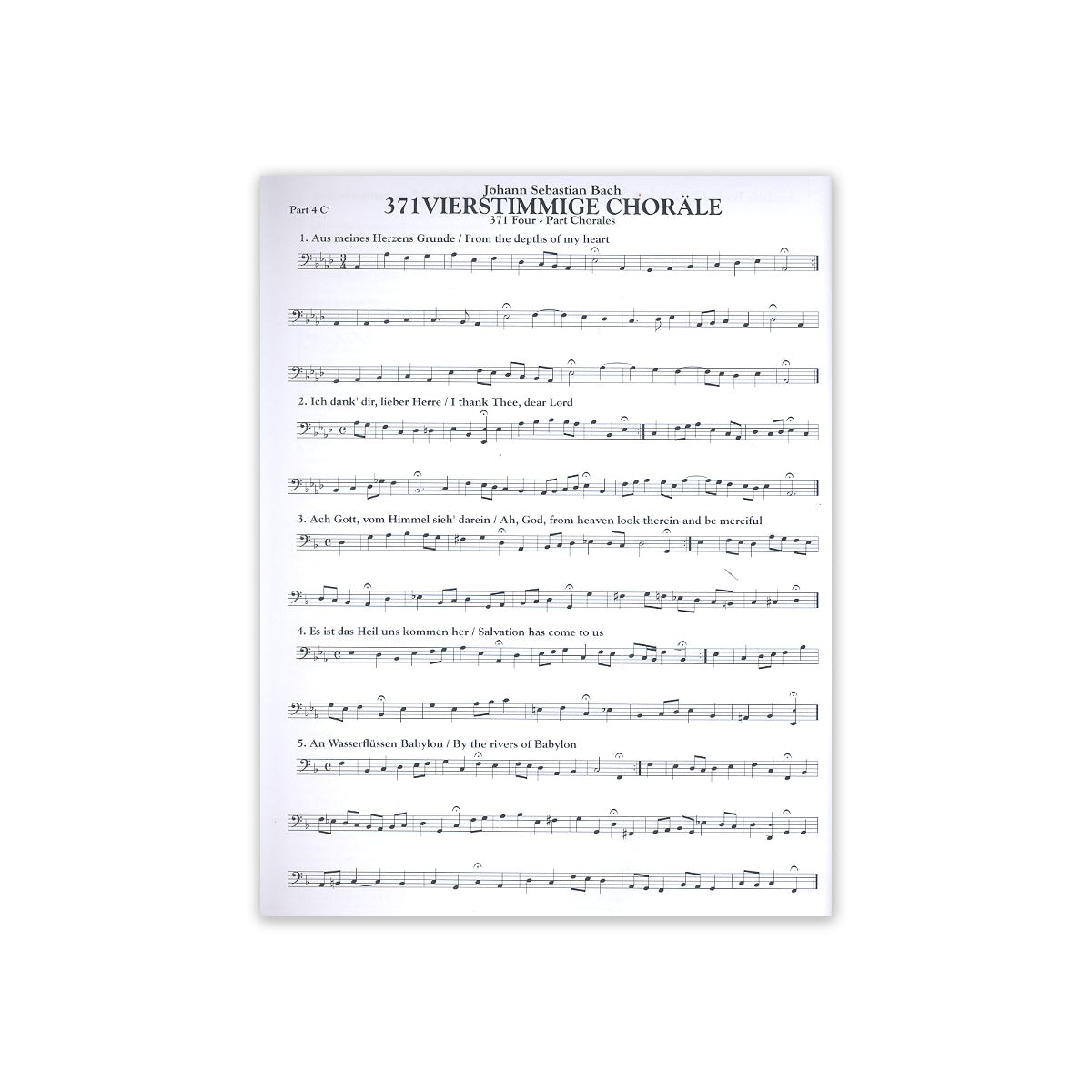 Bach, 371 vierstimmige Choräle - 4.Stimme c' View 1