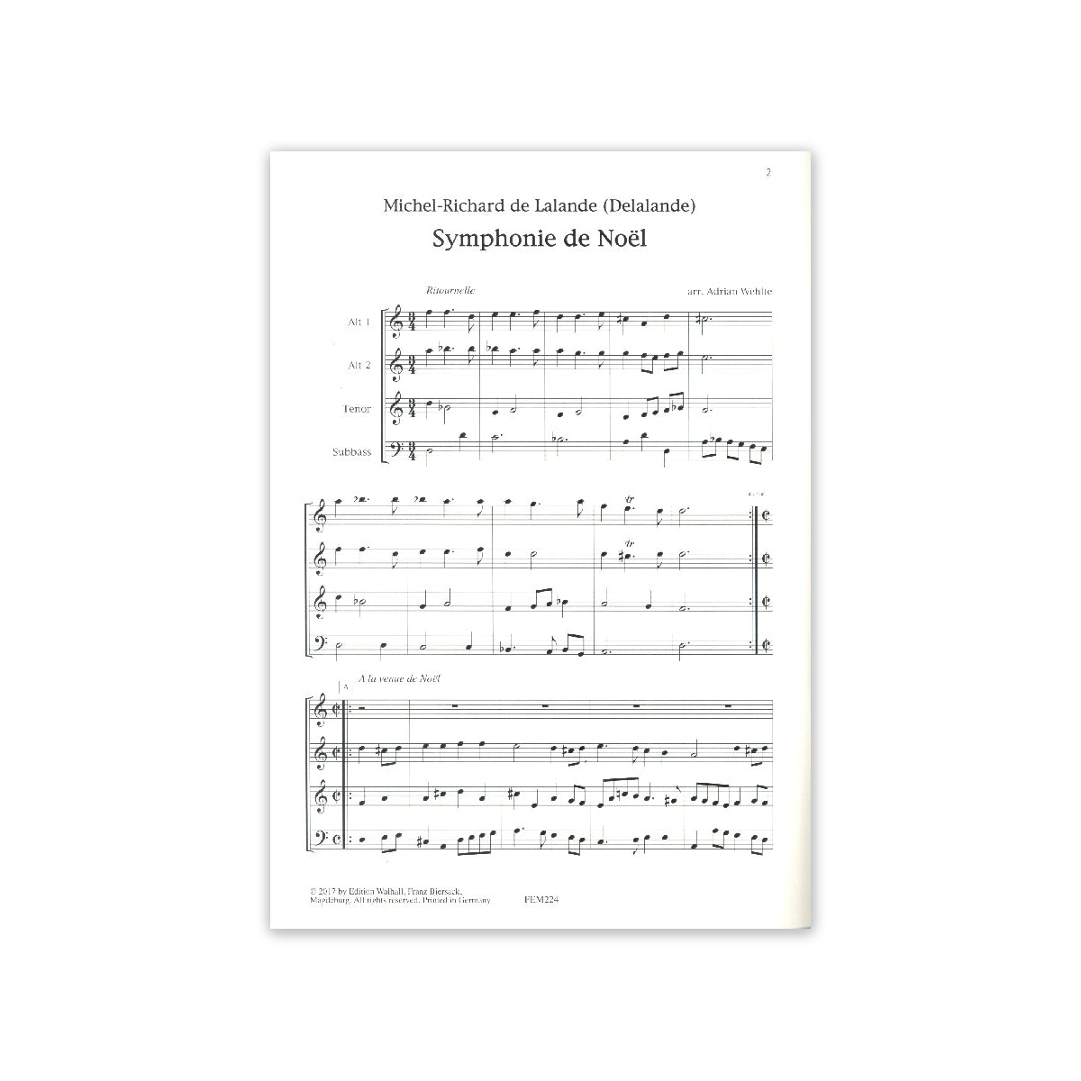 Delalande, Symphonie de Noel (AATSb) Partitur View 1