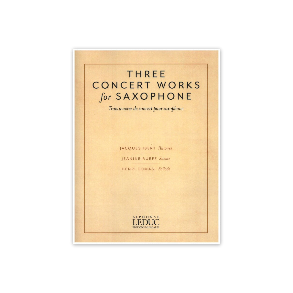 Three Concert Works For Saxophone