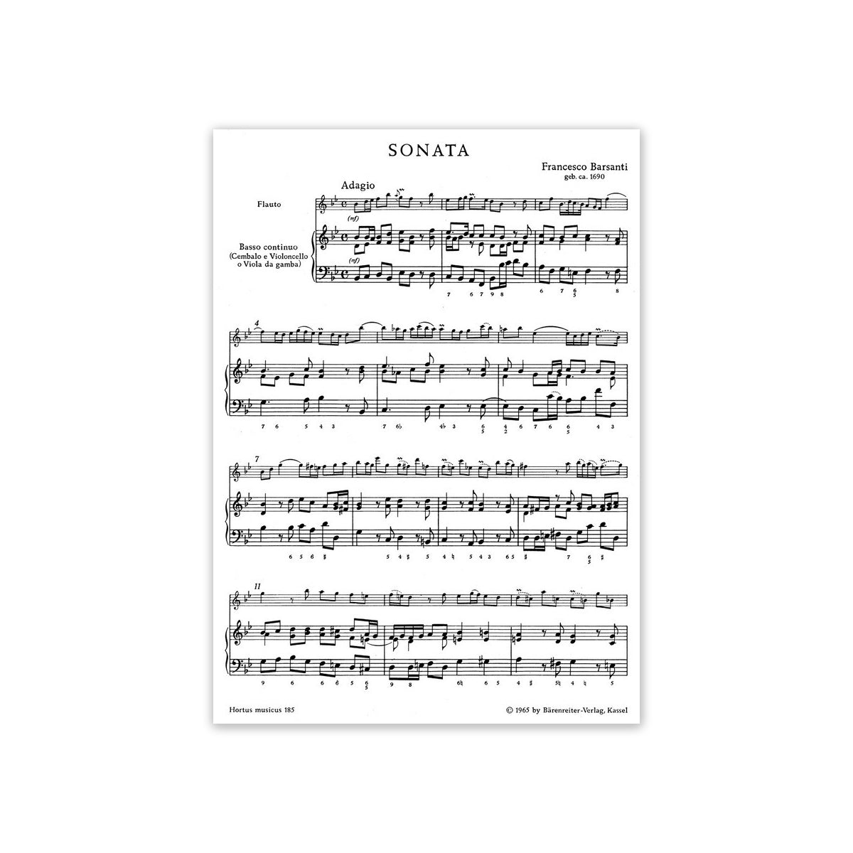 Barsanti, Sonate B-Dur View 1