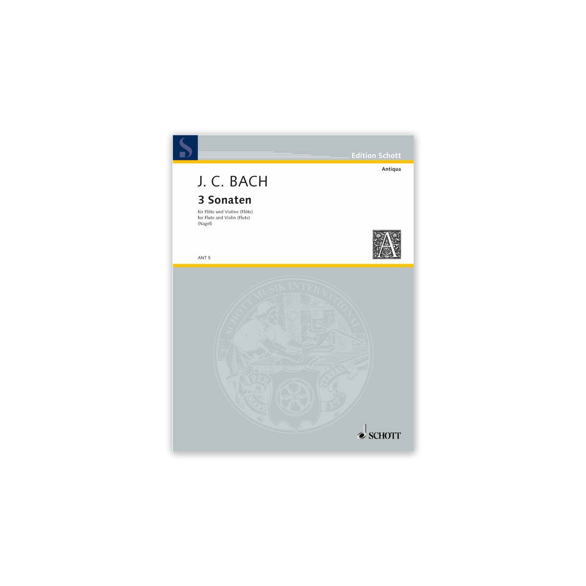 Bach Joh.Chr., 3 Sonaten für Flöte & Violine View 2