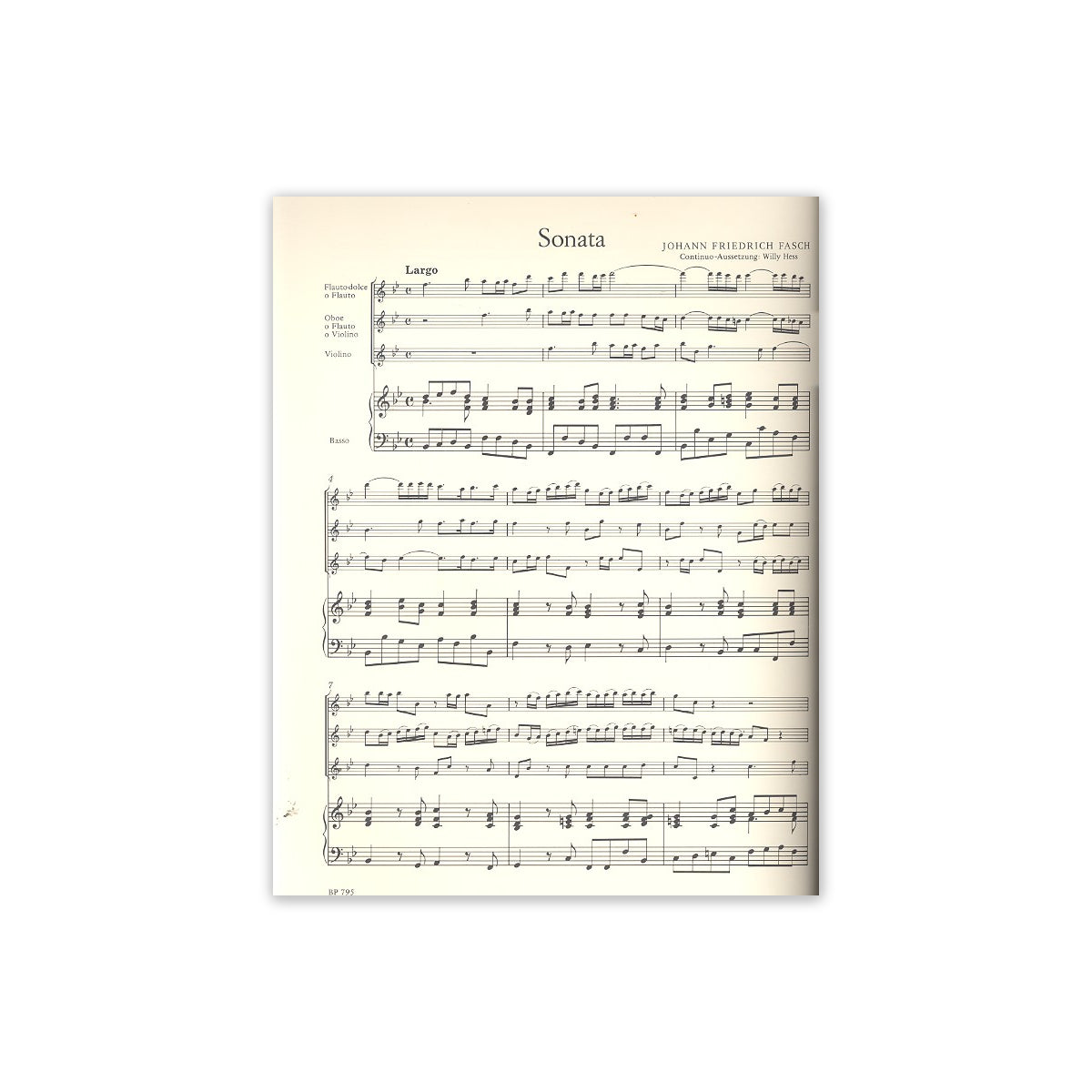 Fasch, Sonate B-Dur