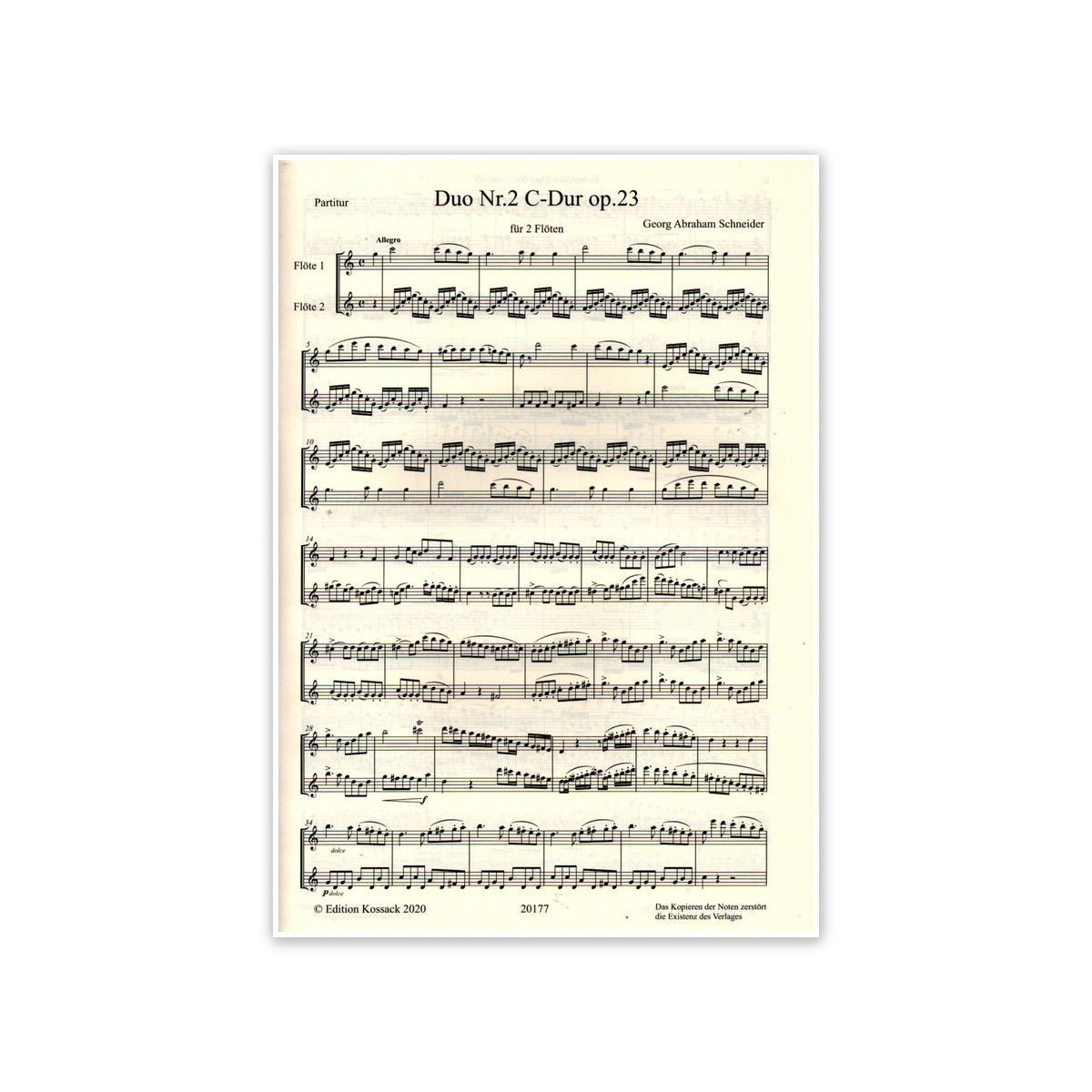 Schneider, Duo C-Dur op.23 Nr.2 View 2