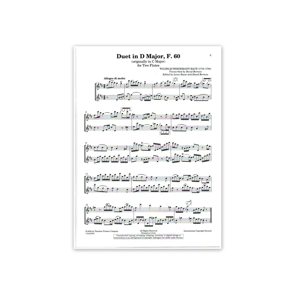 Bach W.Fr., 3 Duette