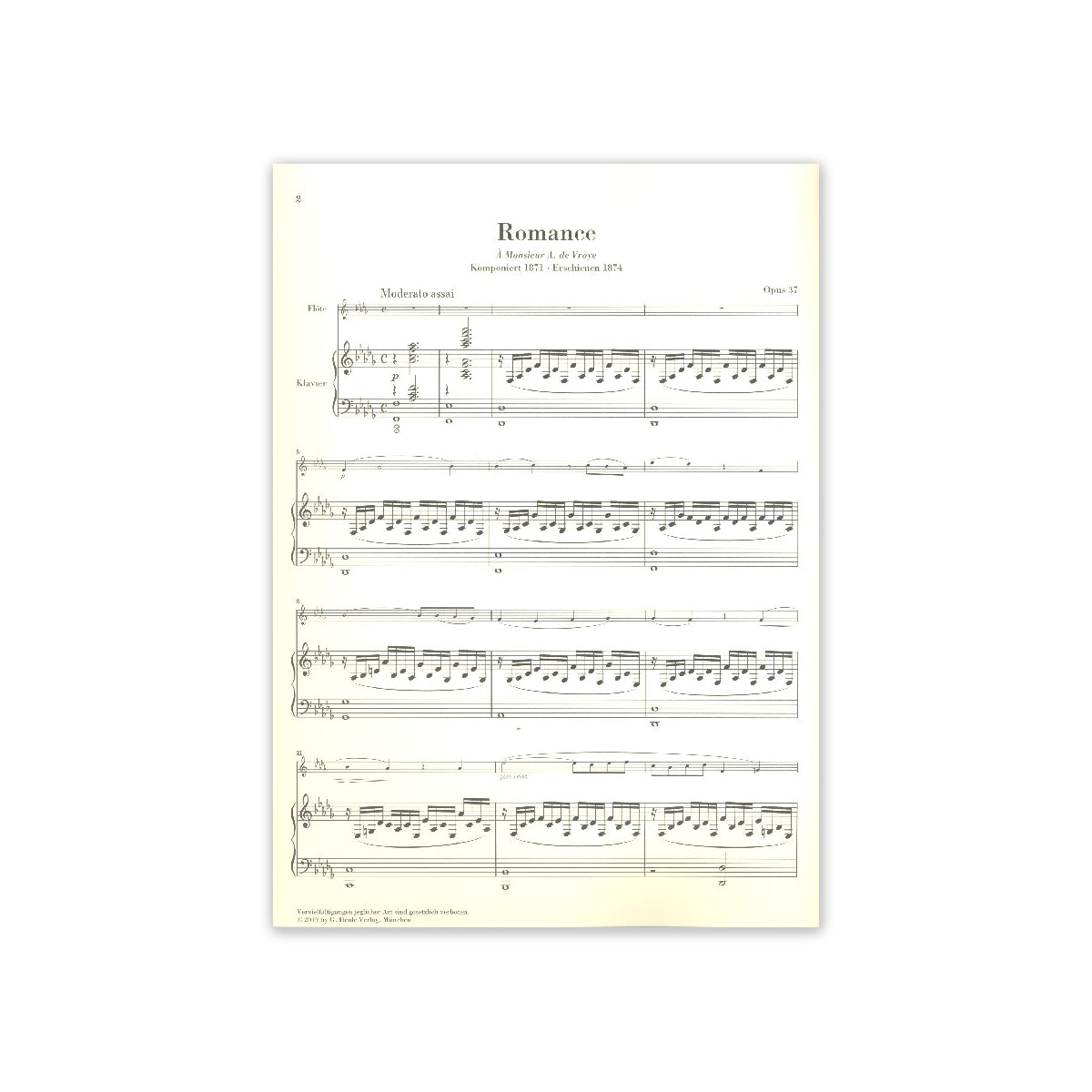 Saint-Saens, Romance Des-Dur op.37