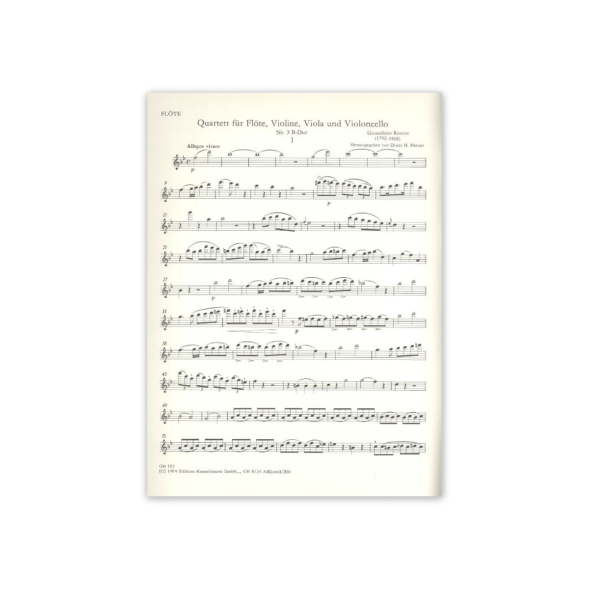 Rossini, Flötenquartett Nr.3 B-Dur View 1