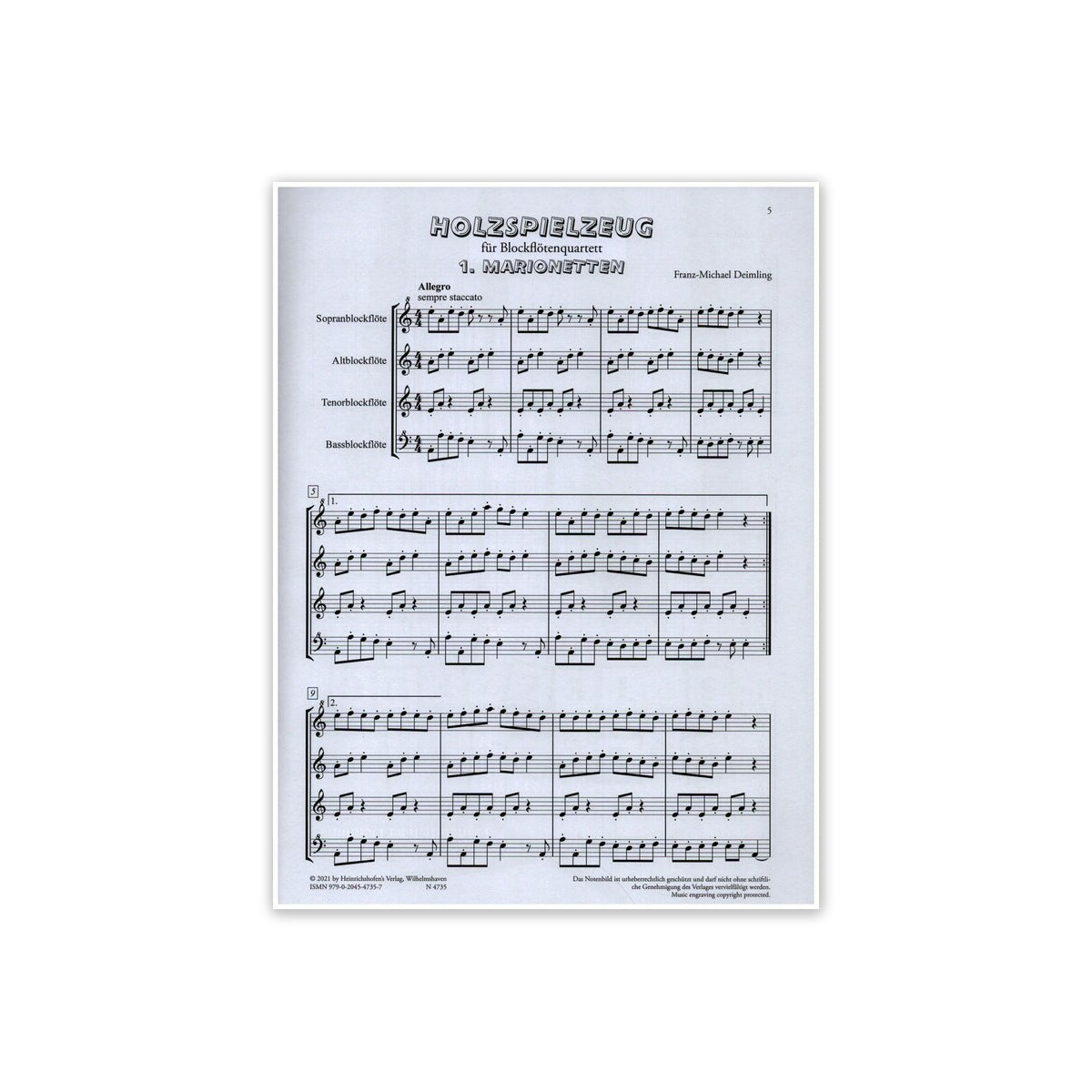 Deimling, Holzspielzeug (SATB)
