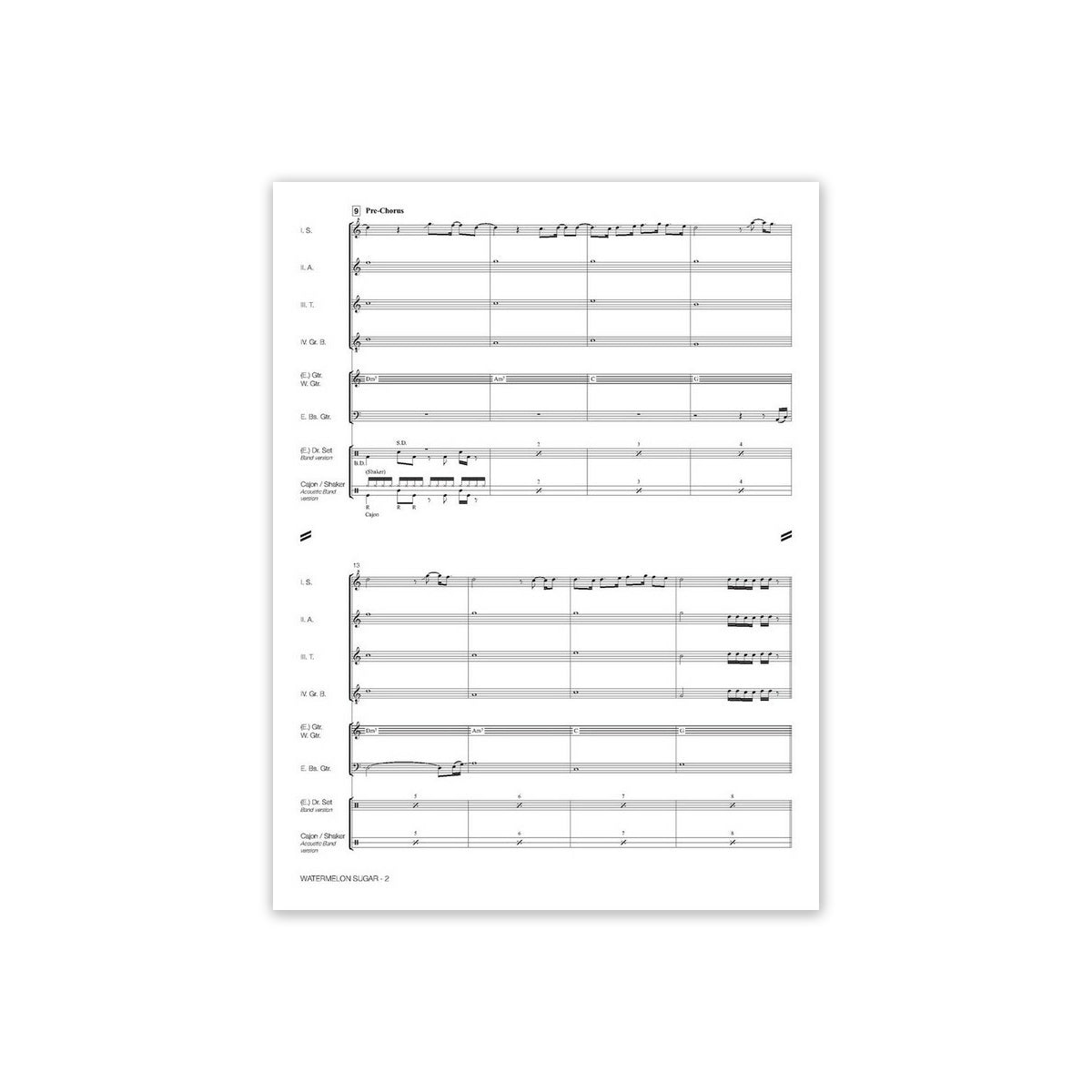 Styles, Watermelon Sugar (SATB)+Ensemble(opt)