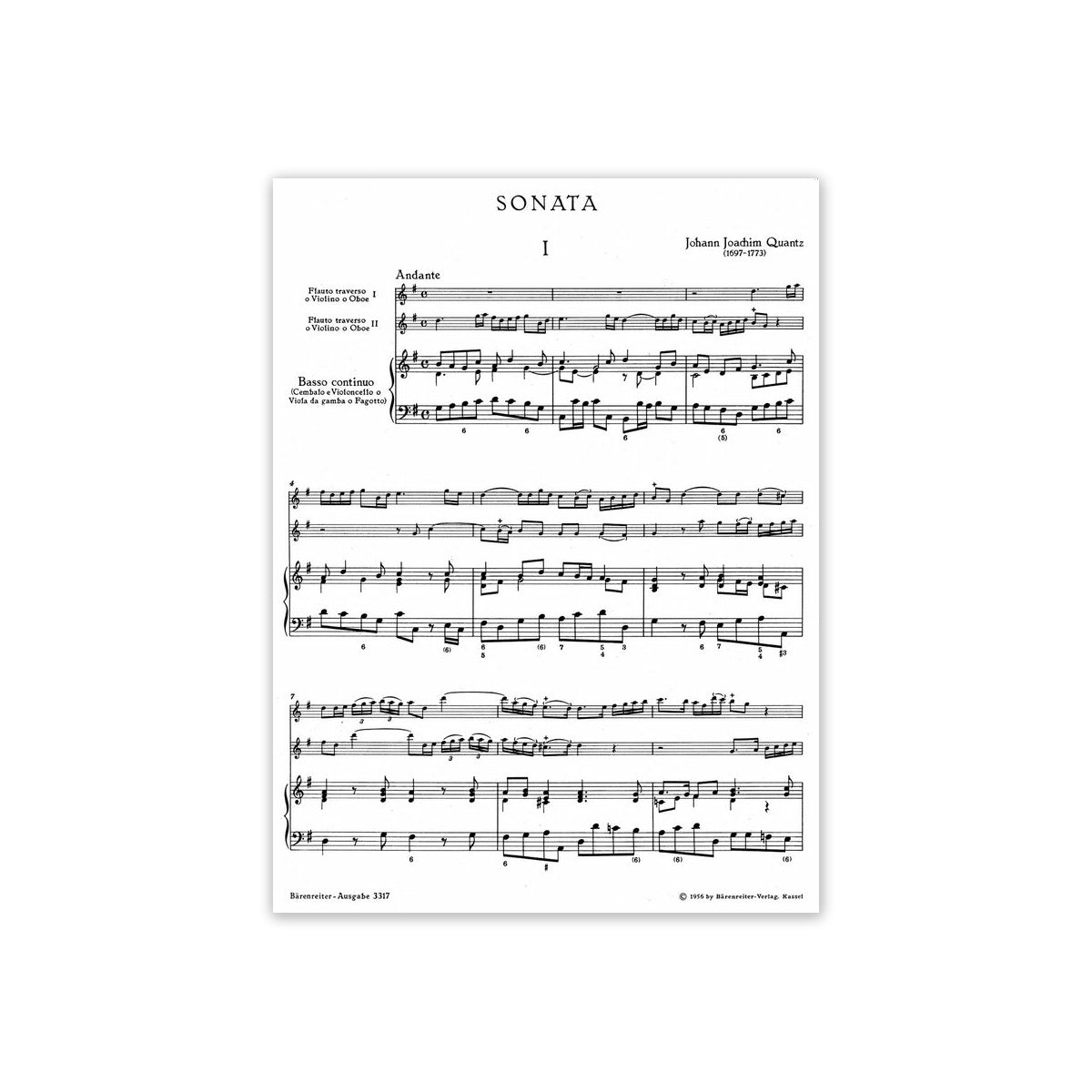 Quantz, Triosonate G-Dur View 1