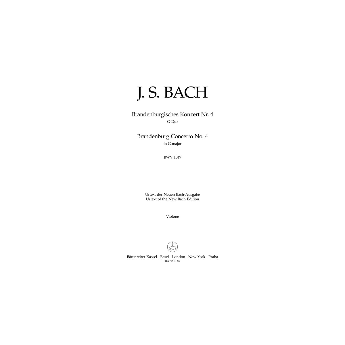 Bach, Johann Sebastian Brandenburgisches Konz-47520 View 1