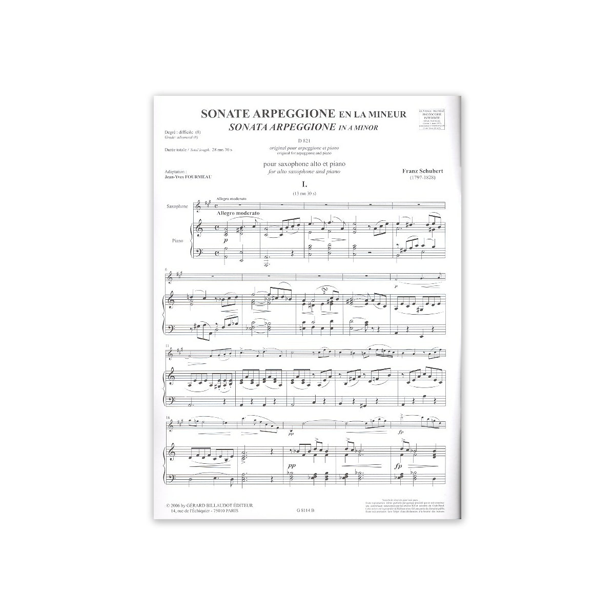 Schubert, Sonate arpeggione D821 View 1