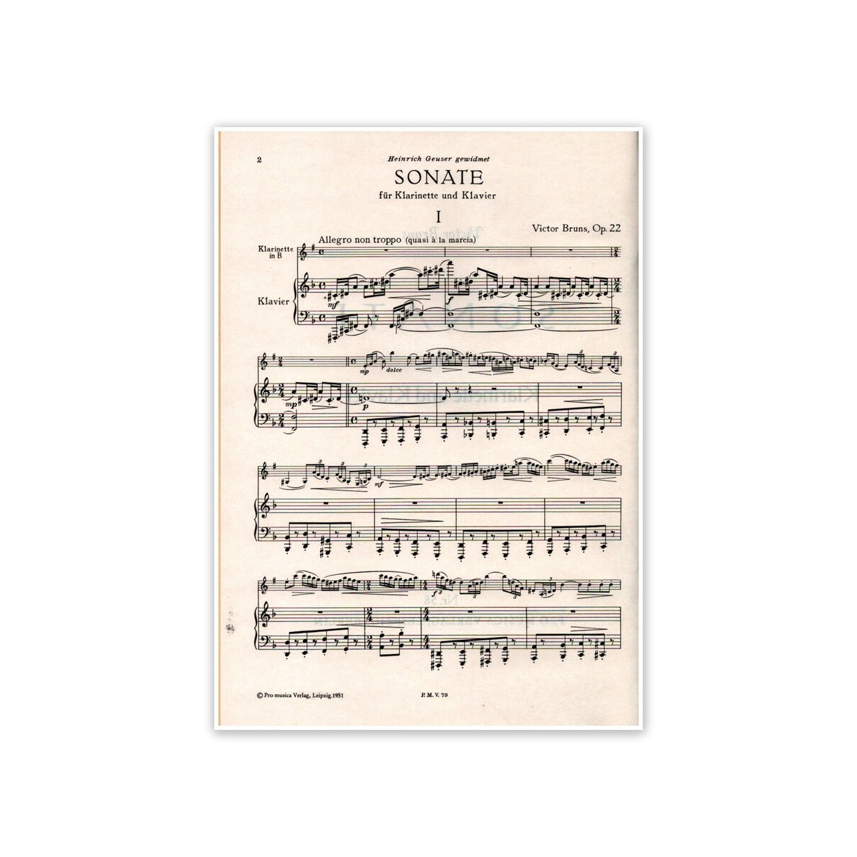 Bruns, Sonate op.22