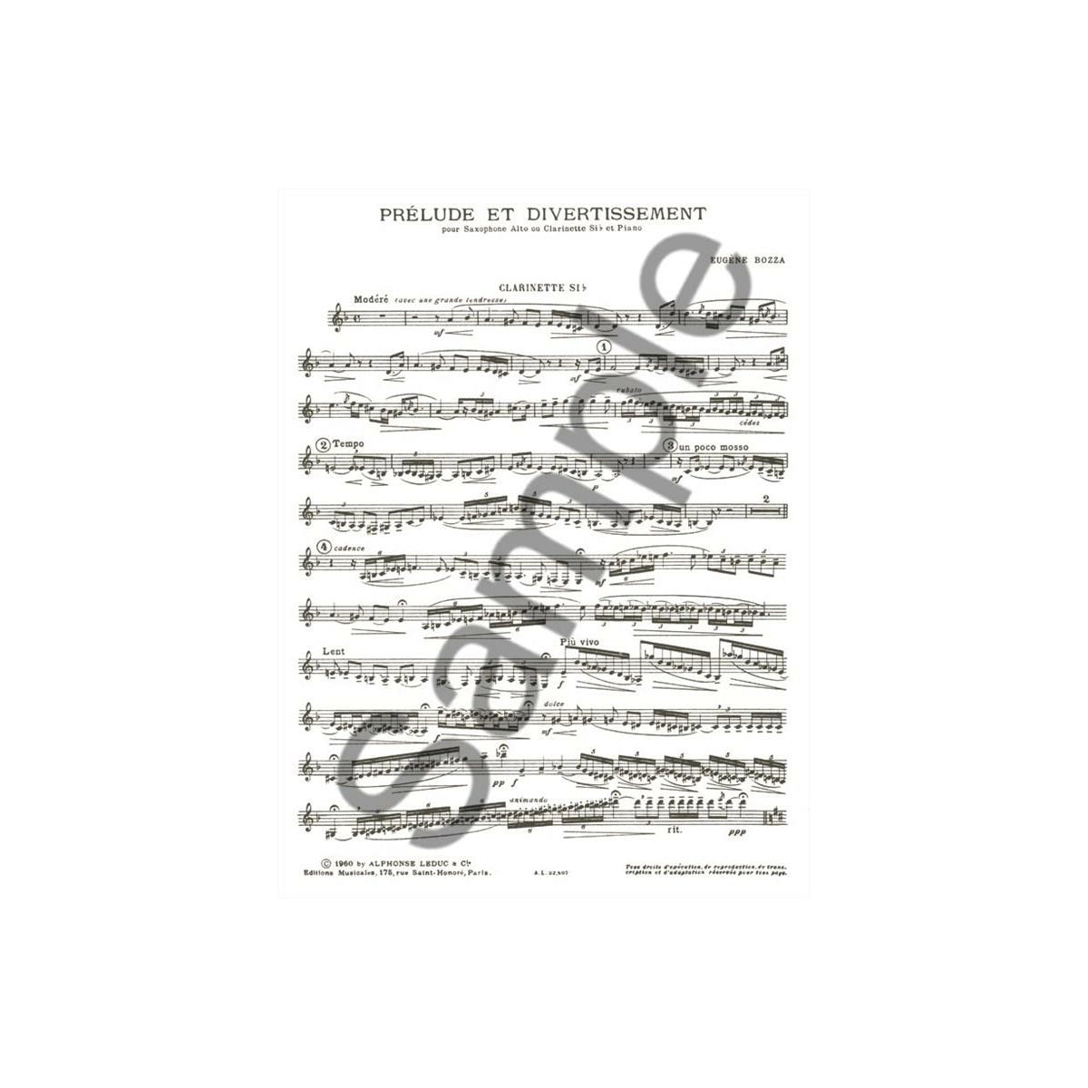 Bozza, Prelude et Divertissement-47755 View 2