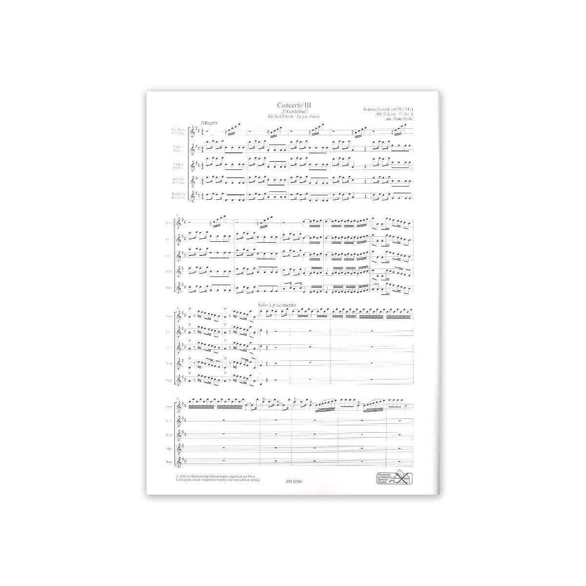 Vivaldi, Konzert D-Dur op.10,3 RV428