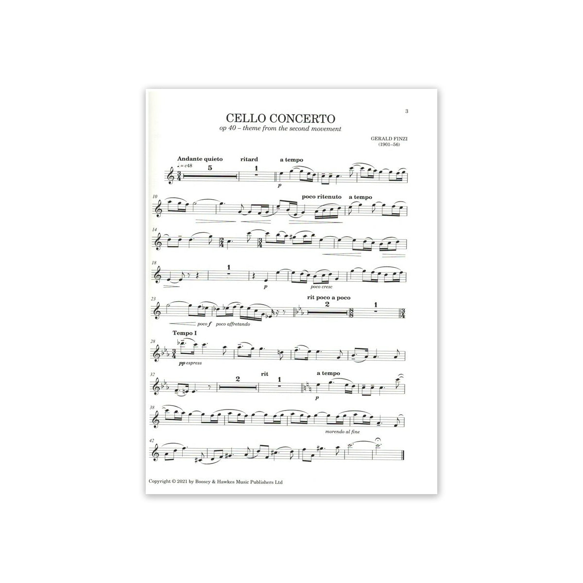 Finzi for saxophone