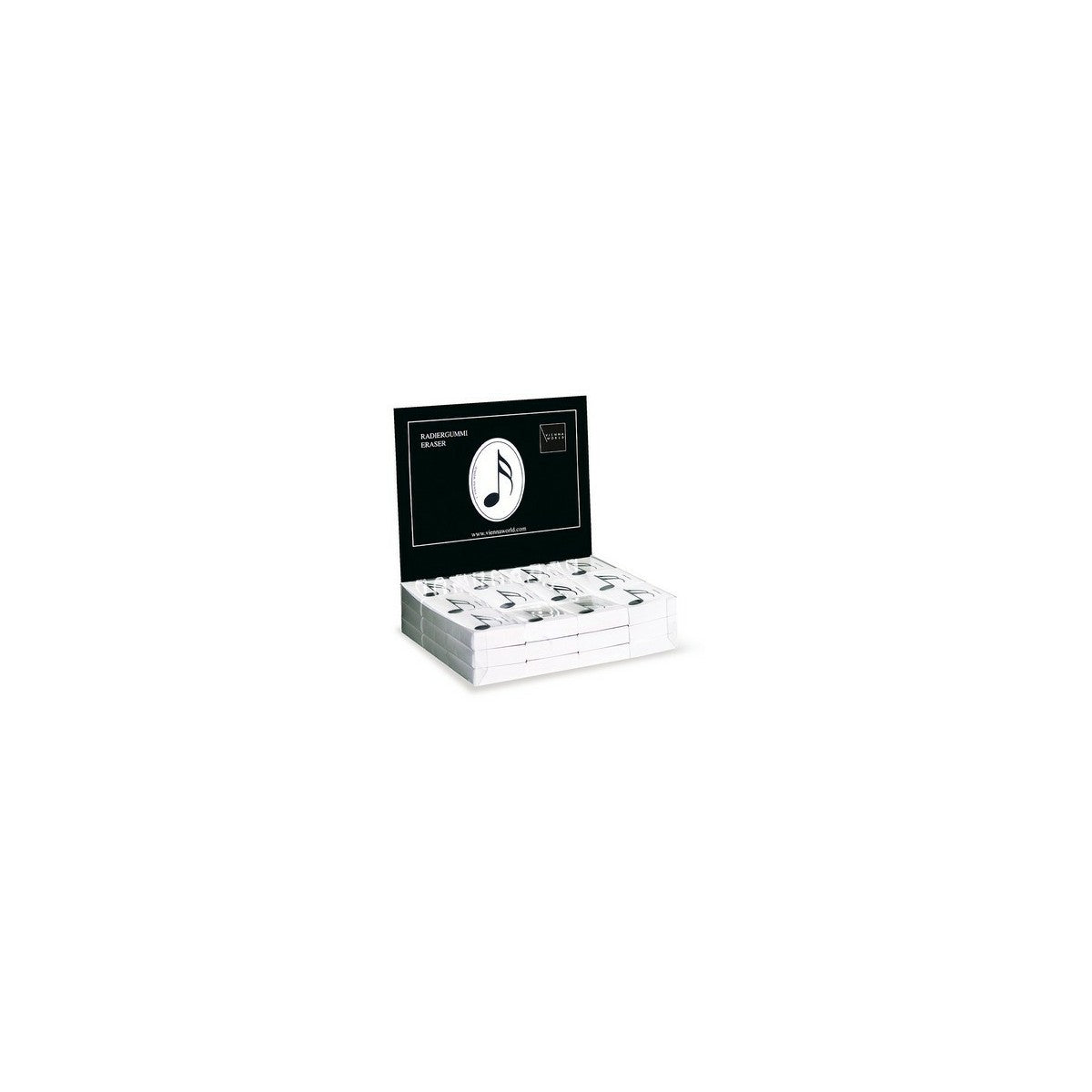 Radiergummibox Note 14,5x14,5x3cm 36 Radiergu View 1