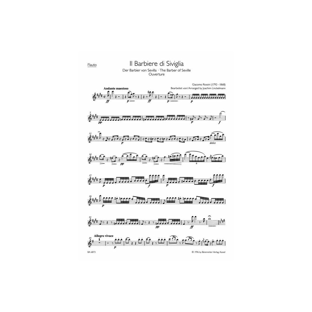 Rossini, Il barbiere de Siviglia Ouvertuere View 2