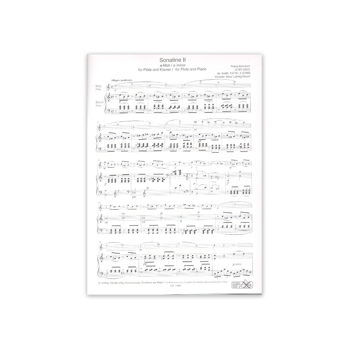 Schubert, Sonatine a-Moll D385 oppost.137,2 View 2