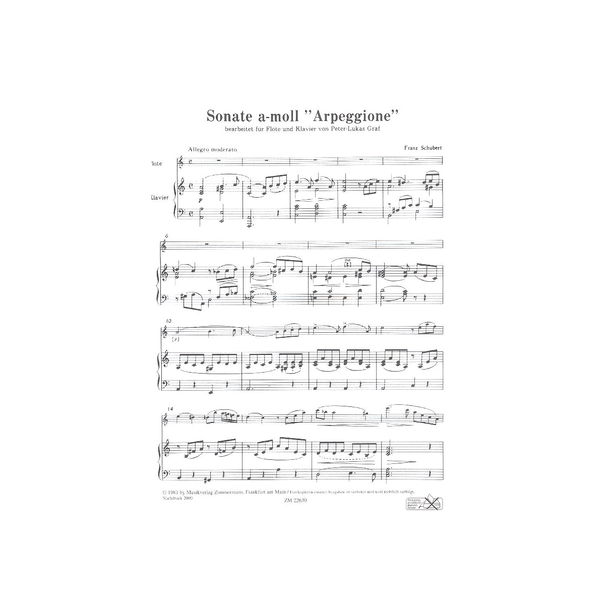 Schubert, Sonate a-Moll Arpeggione