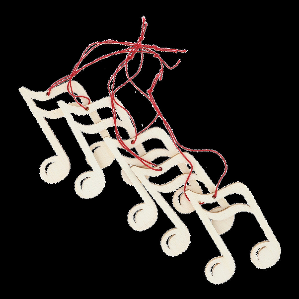 Pendant 16th note poplar wood