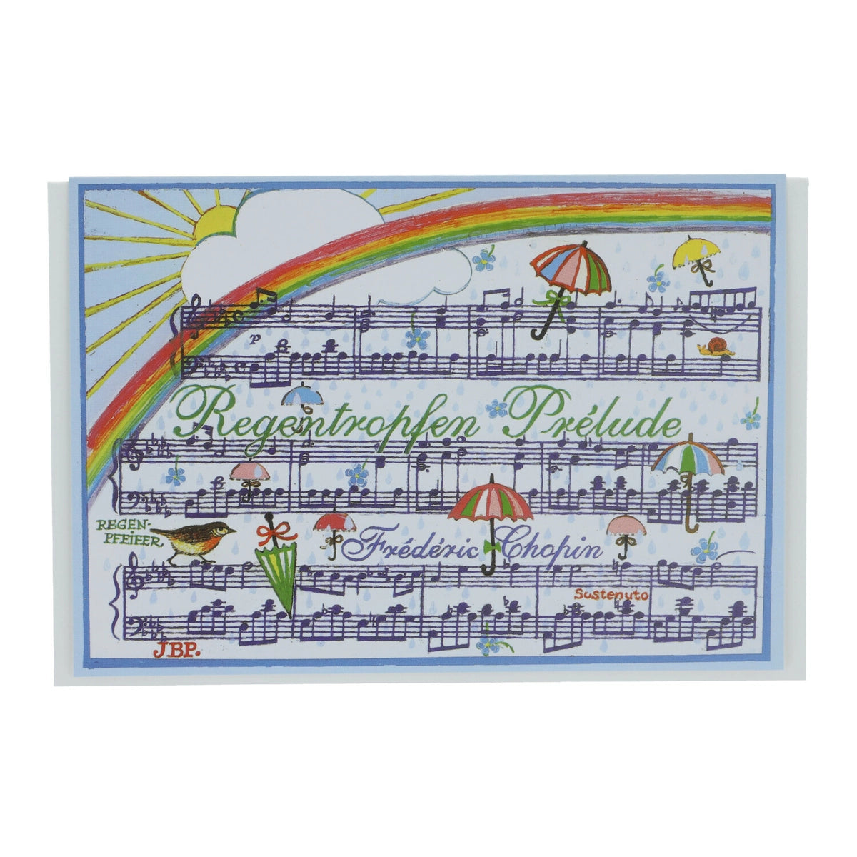 Postkarte Regentropfen von Chopin View 1