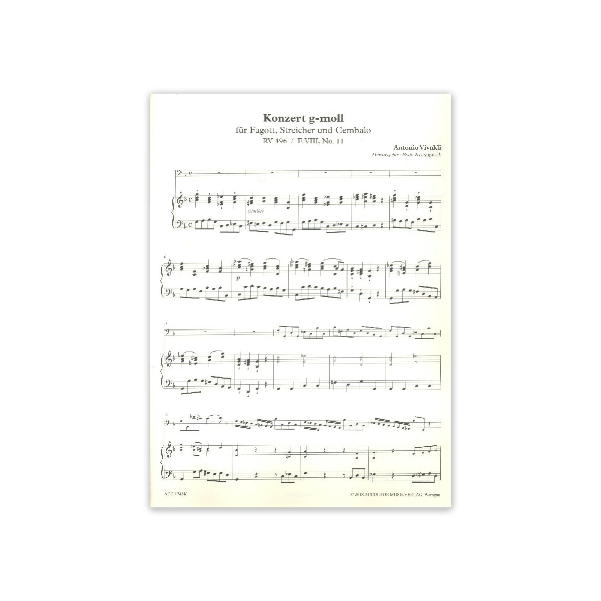 Vivaldi, Konzert g-Moll RV496