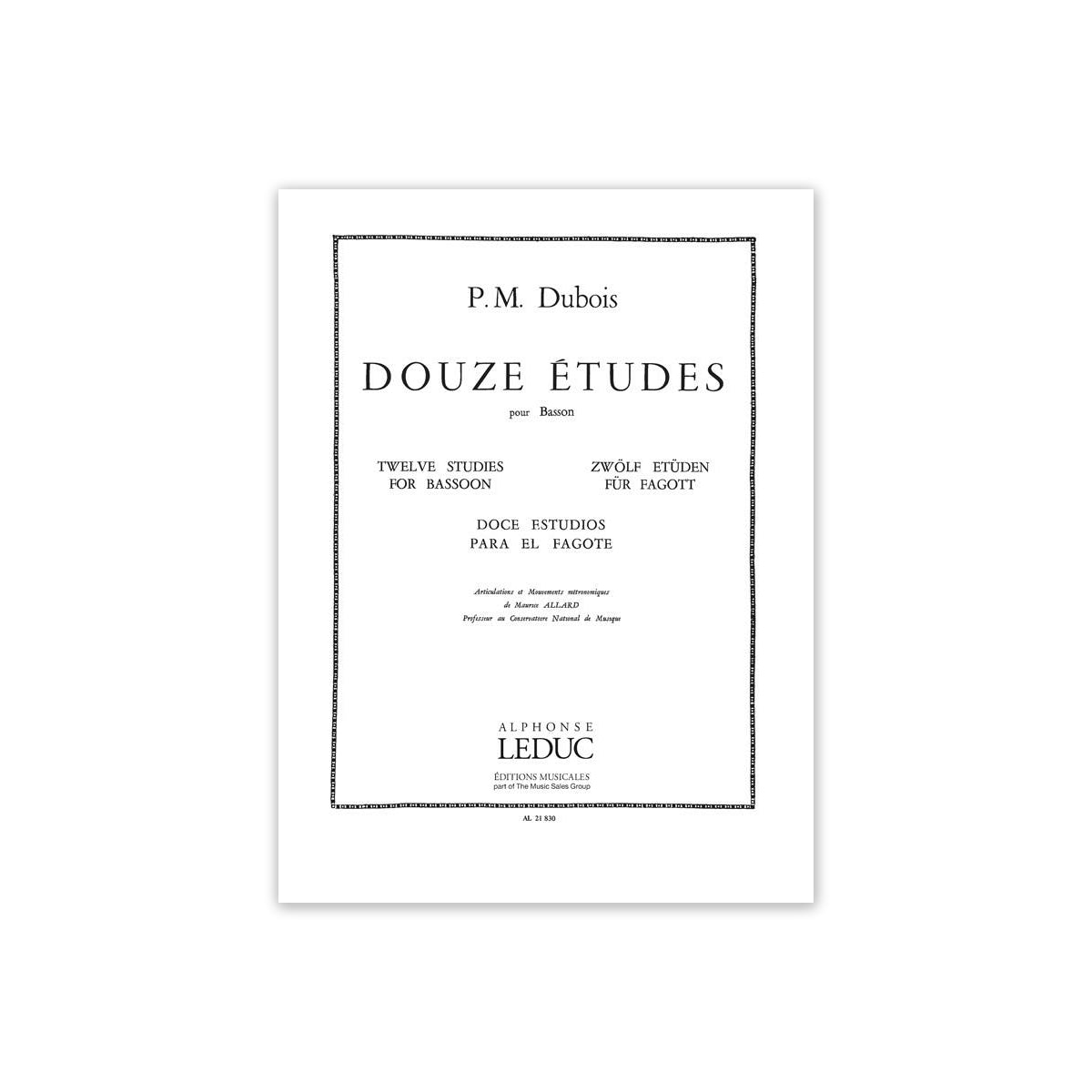 Dubois, 12 Études pour basson View 2