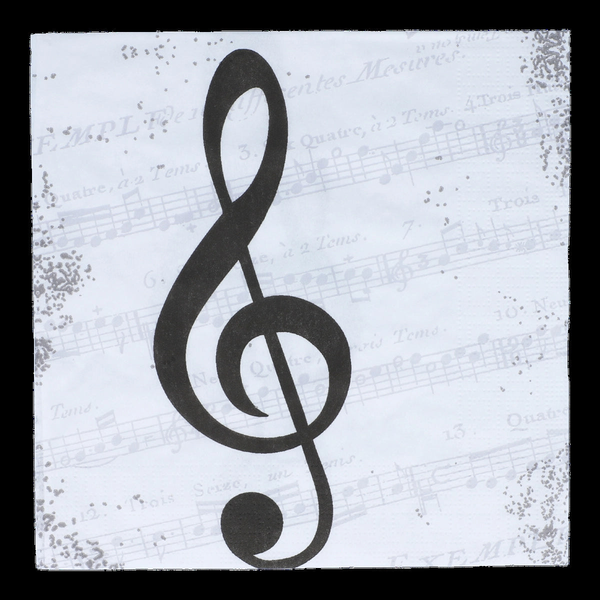 Napkins I Love music black
