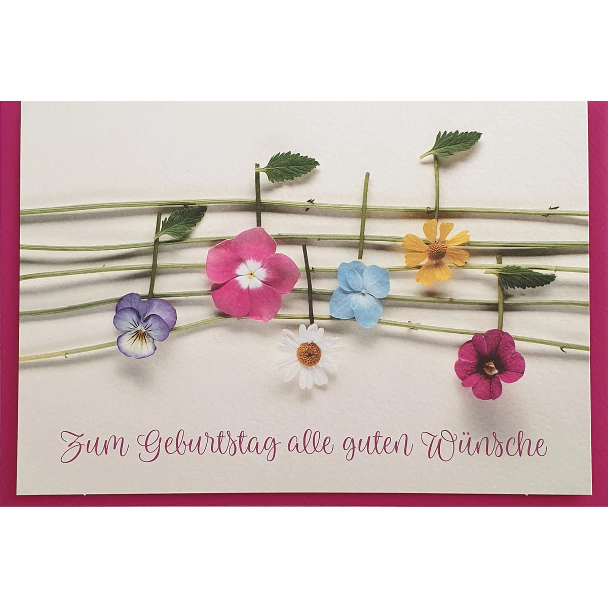 Postkarte Glückwunsch mit Blumen View 1