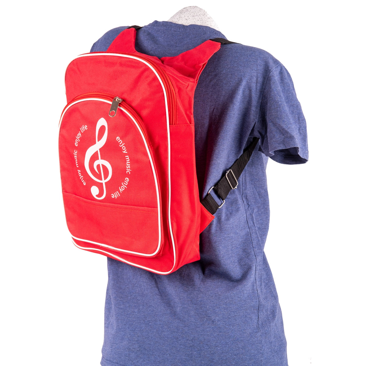 Backpack red treble clef