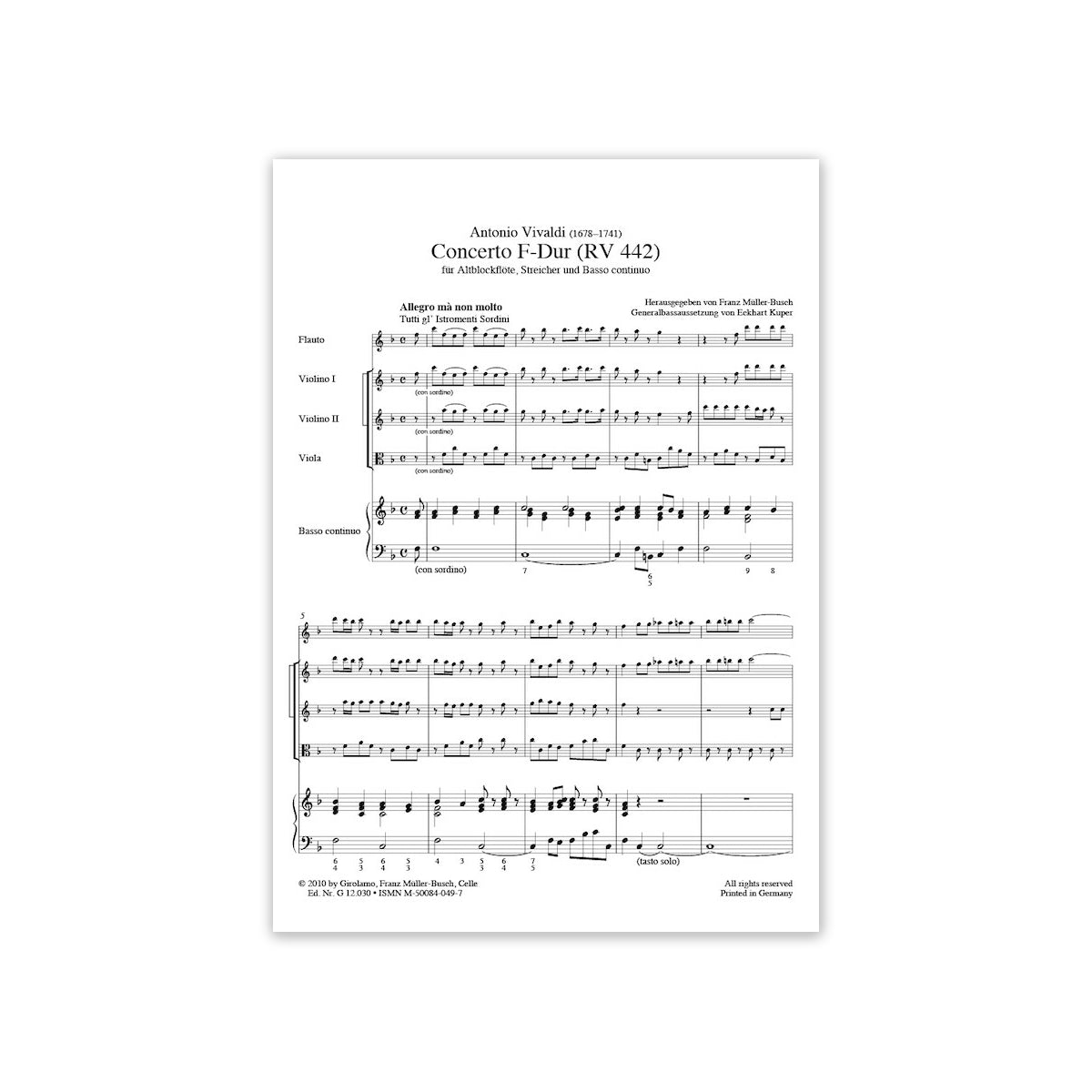 Vivaldi, Konzert F-Dur RV442 View 1