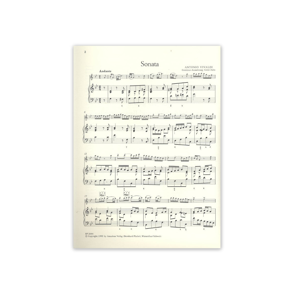 Vivaldi, Sonate g-Moll RV50 View 1