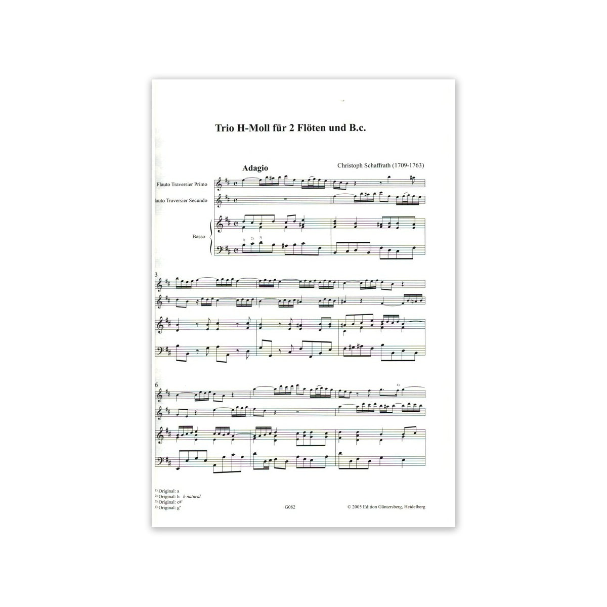 Schaffrath, Trio h-Moll View 1