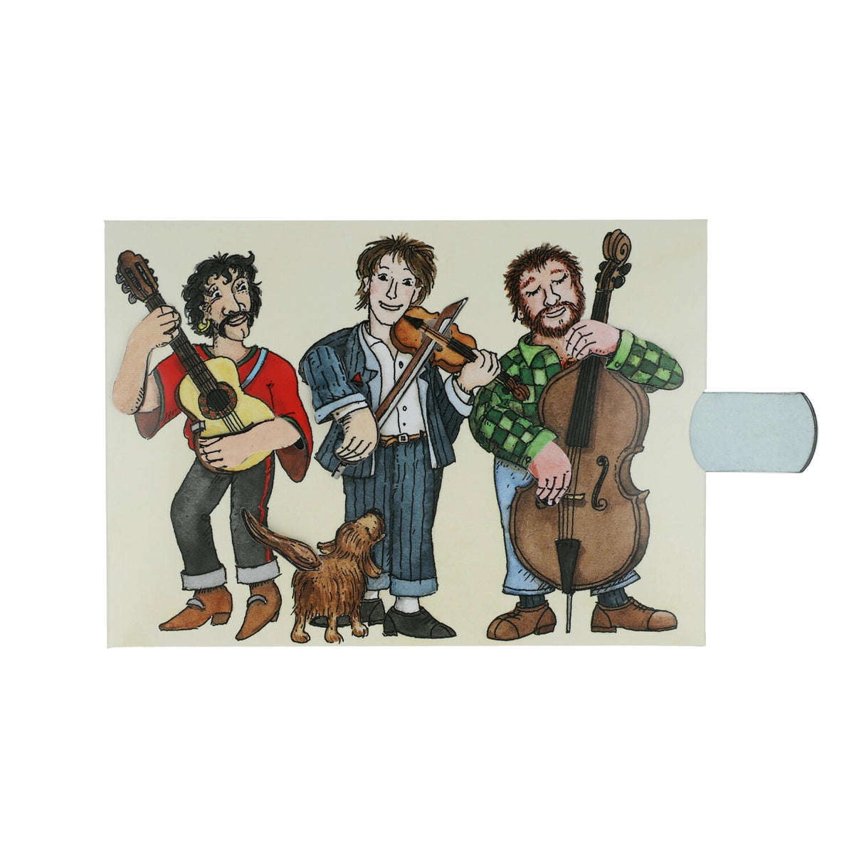 Postcard musicians mobile