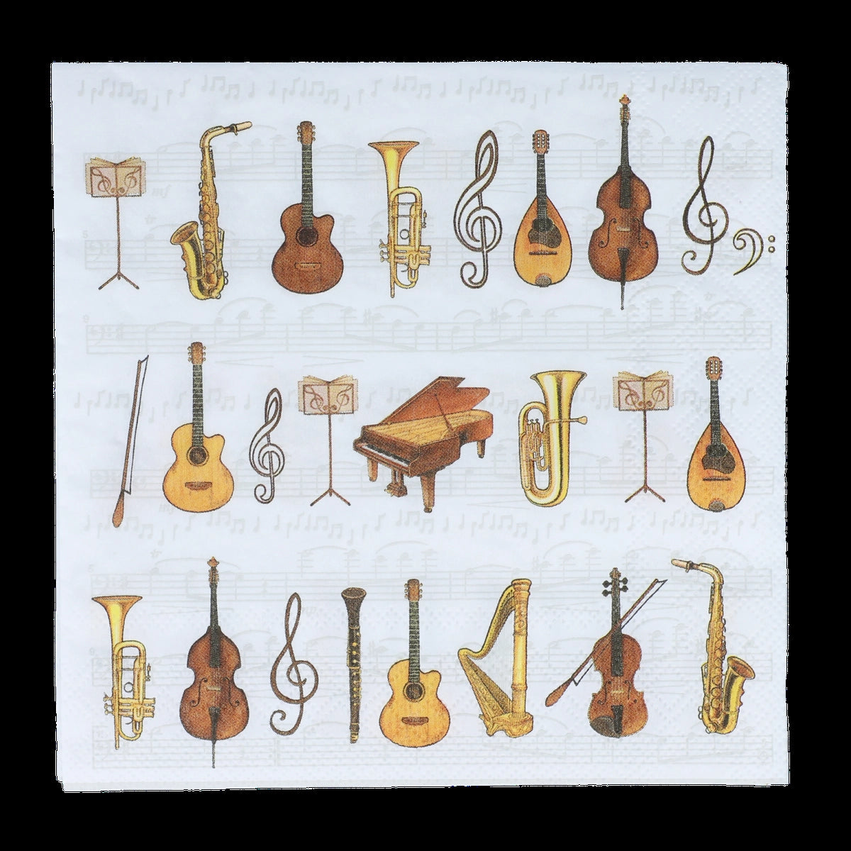 Napkins Orchestra Instruments