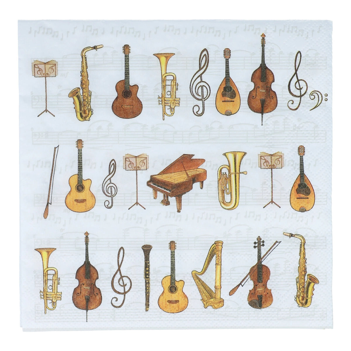 Napkins Orchestra Instruments